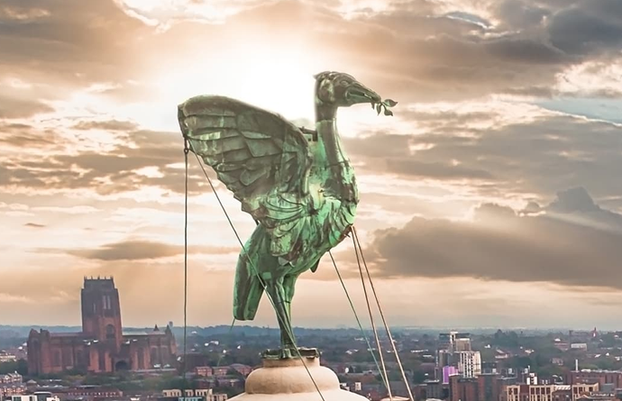 Liver Bird overlooking Liverpool